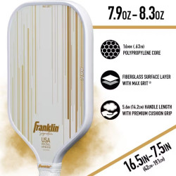 FRANKLIN SPORTS - RAQUETTE DE PICKLEBALL FIBRE DE VERRE - SIGNATURE