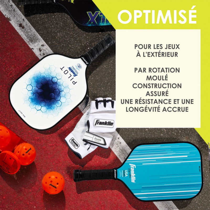 Franklin X-40 Outdoor Ember – Pack 100 balles | pickleball-store.fr