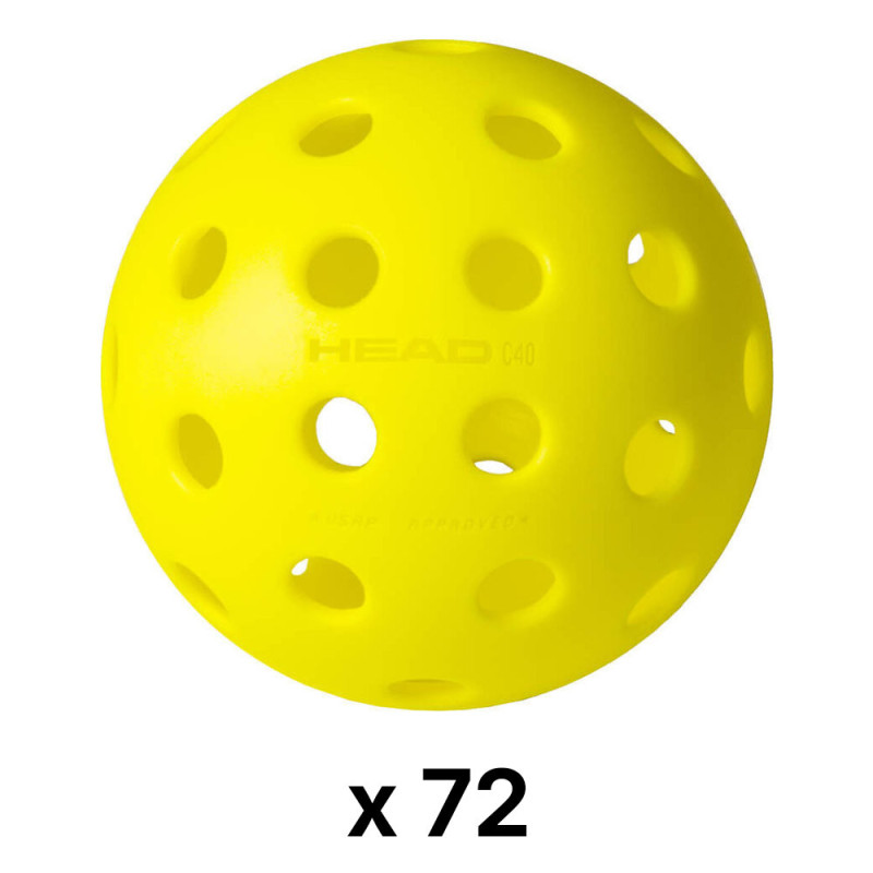 Pack 3 balles HEAD Championship 40 outdoor | pickleball-store.fr