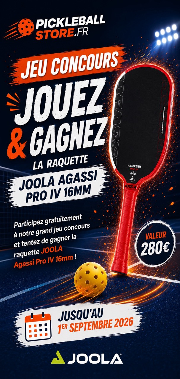 Jeu concours – Jouez et gagnez la raquette Joola Agassi Pro IV 16mm