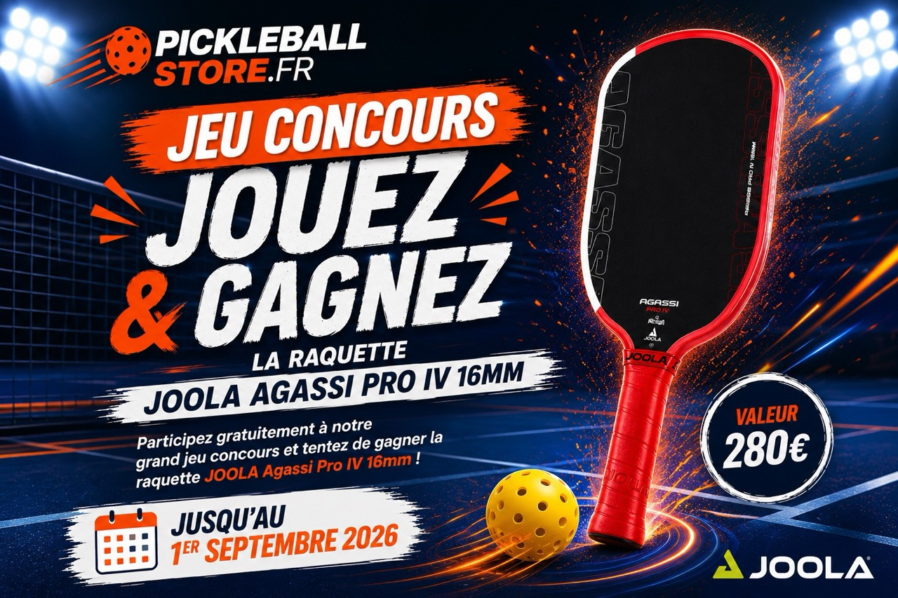  Jeu concours – Jouez et gagnez la raquette Joola Agassi Pro IV 16mm 