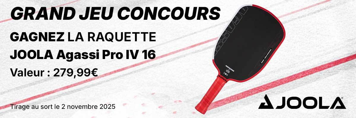 Jouez et gagnez la raquette Joola Agassi Pro IV 16mm 